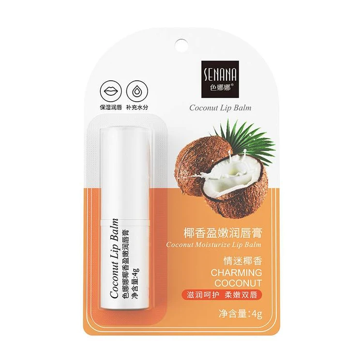 بالم لب مرطوب کننده نارگیل سنانا وزن 4 گرم SENANA SENANA COCONUT LIP BALM